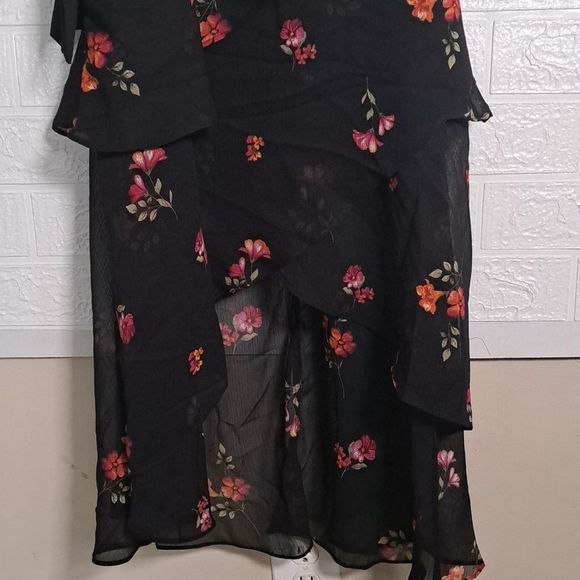 CITY CHIC Bloom Floral Wrap Maxi Dress in Black - Picture 8 of 12